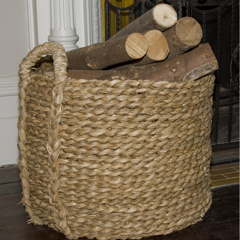 Alpen Home Log Baskets Bulrush Basket Wayfair.co.uk